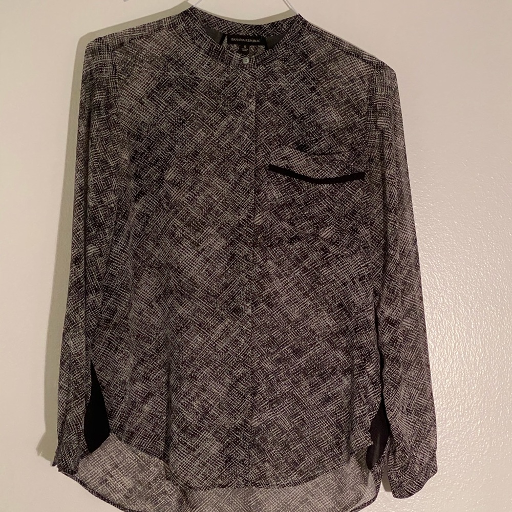 Black and white blouse